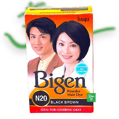 Bigen Powder Hair Dye N20 Black Brown - Buy Online Australia | Om Spice & Grocery