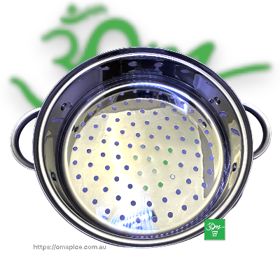 Indian Root Momo Steamer 26cm Diameter 30cm Height - 3 Layers - Stainless Steel