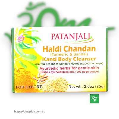 Patanjali Haldi Chandan(Turmeric and sandal) Body Cleanser 75gm x 3pack