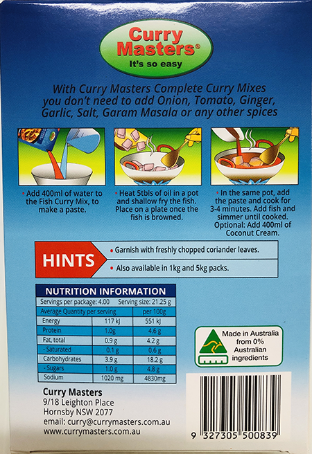 Curry Masters Sri Lankan Fish Curry - Buy Online Australia | Om Spice & Grocery