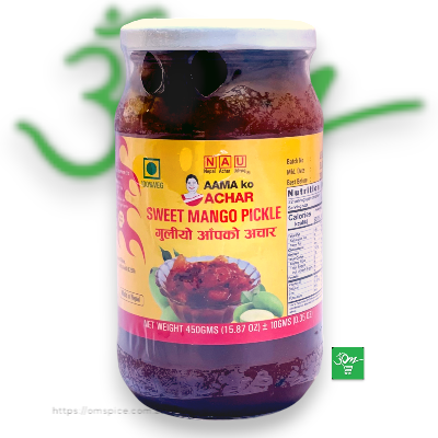 Aamako Sweet Mango Pickle 450g - Buy Online Australia | Om Spice & Grocery