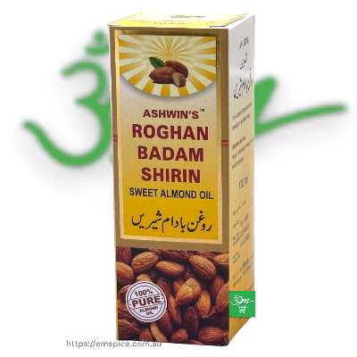 Ashwin's Roghan Badam Shirin Sweet Almond Oil  100ml - Buy Online Australia | Om Spice & Grocery