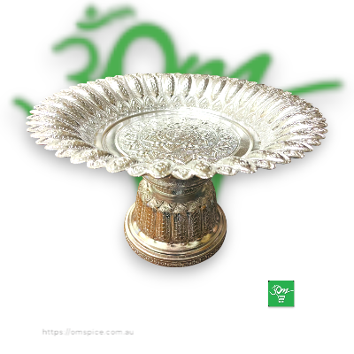 Tika Dani  Medium and Large SIlver Plated - Buy Online Australia | Om Spice & Grocery