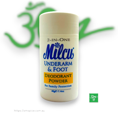 Milcu Underarm and Foot Deodorant Powder - Buy Online Australia | Om Spice & Grocery