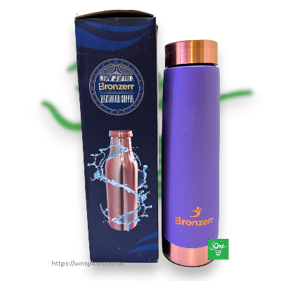 Bronzerr Copper Water Bottle Type 13 Light Purple