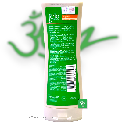 Belo Papaya Lotion 200ml SPF 30 Brightening + Protecting - Buy Online Australia | Om Spice & Grocery