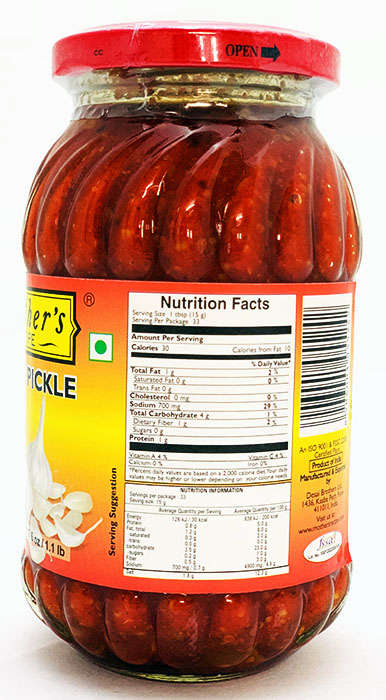 Mothers Garlic Pickle - Buy Online Australia | Om Spice & Grocery