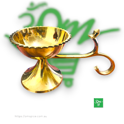 Brass Dhupauro With Attractive Handle - Buy Online Australia | Om Spice & Grocery
