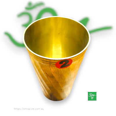 Brass Glass Large 12cm - Buy Online Australia | Om Spice & Grocery