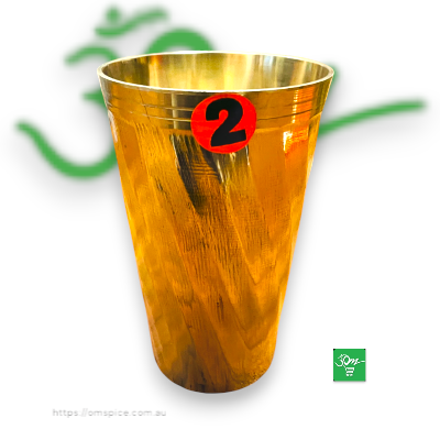 Brass Glass Large 12cm - Buy Online Australia | Om Spice & Grocery