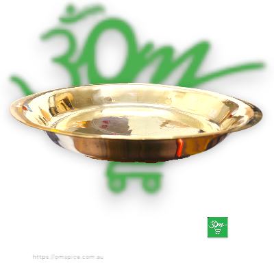 Brass Plate (Charesh Thal) Large and Medium - Buy Online Australia | Om Spice & Grocery