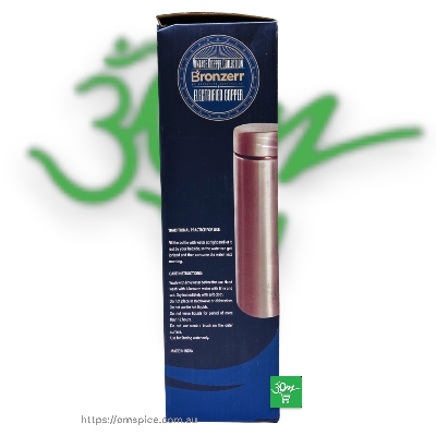 Bronzerr Copper Water Bottle Type 13 Light Green - Buy Online Australia | Om Spice & Grocery