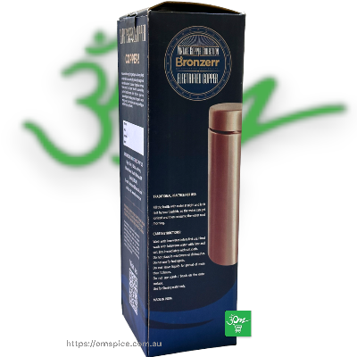 Bronzerr Copper Water Bottle Type 14 Dark Blue - Buy Online Australia | Om Spice & Grocery