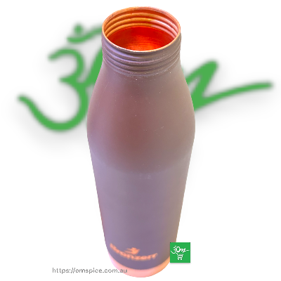 Bronzerr Copper Water Bottle Type 14 Dark Brown Plain Style - Buy Online Australia | Om Spice & Grocery