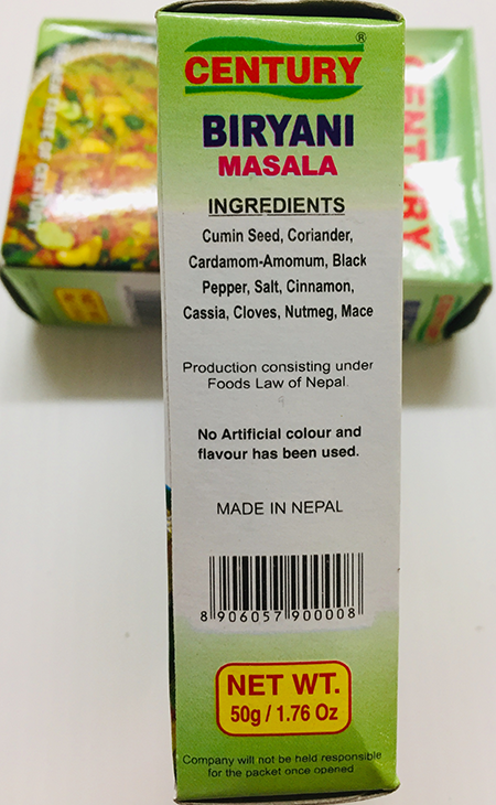 Century Biryani Masala - Buy Online Australia | Om Spice & Grocery
