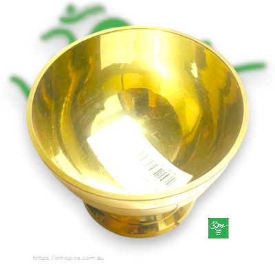 Chares Bowl Medium Brass 3.5 inch - Buy Online Australia | Om Spice & Grocery