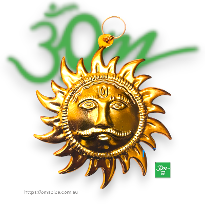 Copper Surya Narayan Door Hanging - Buy Online Australia | Om Spice & Grocery
