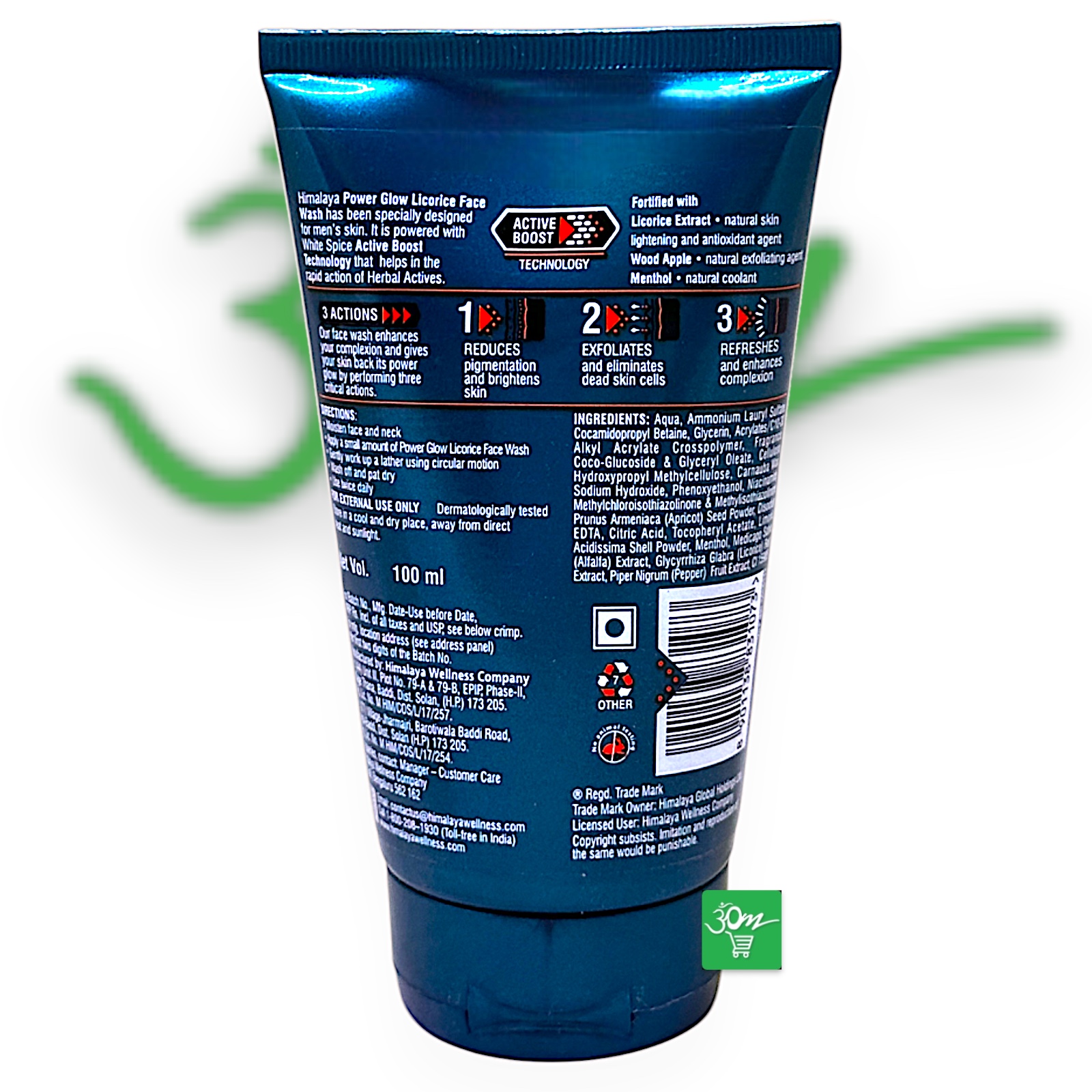 Himalaya Men Power Glow Licorice Facewash - Buy Online Australia | Om Spice & Grocery