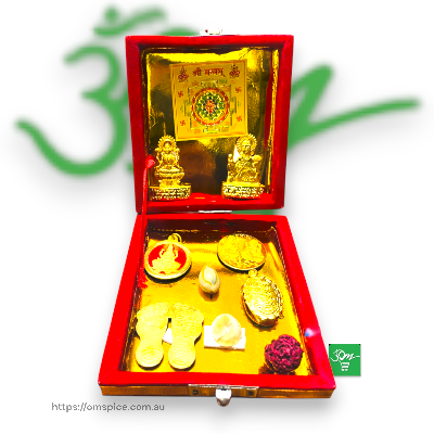 Kuber Dhanlaxmi Barsha Yantra Big - Buy Online Australia | Om Spice & Grocery