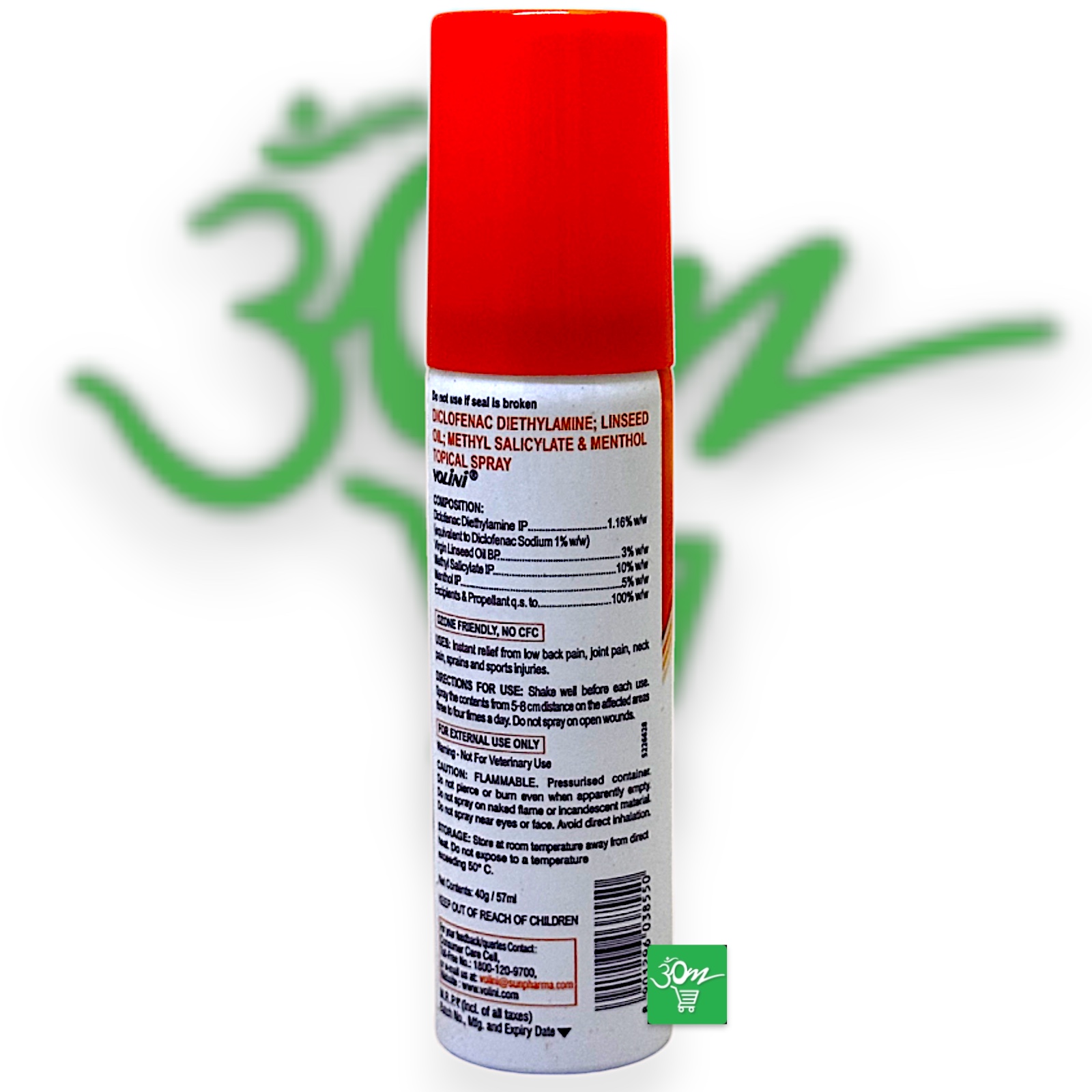 Volini Pain Relief Spray - Buy Online Australia | Om Spice & Grocery