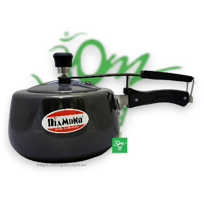 Diamond Contura Black Pressure Cooker 3L Hard Anodized - Buy Online Australia | Om Spice & Grocery