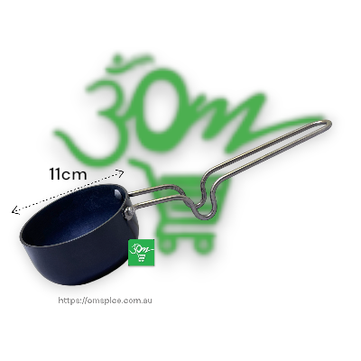 Diamond Tadka Pan Hard Anodized Black 11cm Daimeter - Buy Online Australia | Om Spice & Grocery