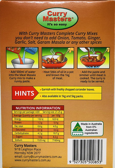 Curry Master Meat Masala Curry - Buy Online Australia | Om Spice & Grocery