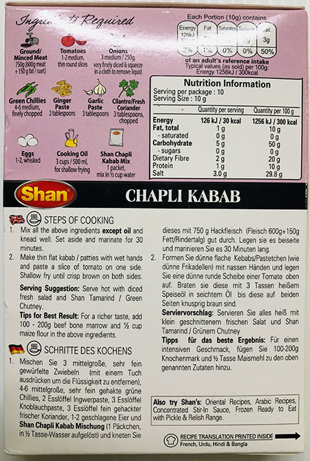 Shan Chapli Kabab