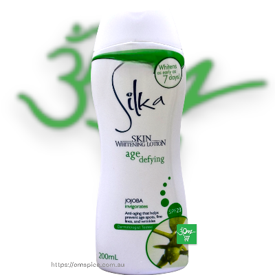 Silka Skin Whitening Lotion Age Defying SPF 23 Jojoba 200ml - Buy Online Australia | Om Spice & Grocery