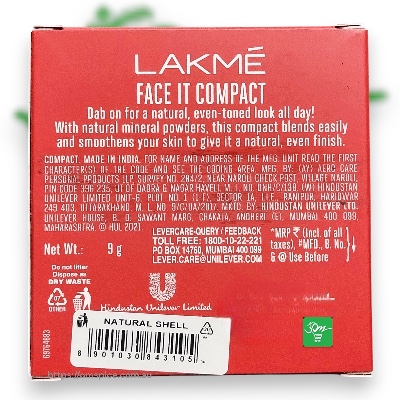 Lakme Face IT Compact Natural Shell - Buy Online Australia | Om Spice & Grocery