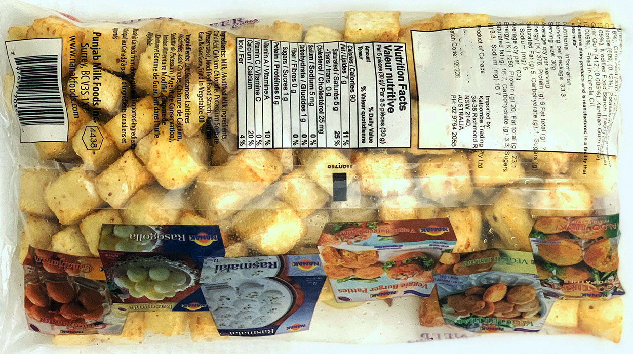 Frozen Fried Paneer - Buy Online Australia | Om Spice & Grocery