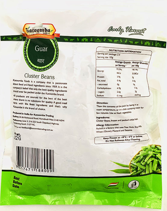 Frozen Guar ( Cluster Beans ) - Buy Online Australia | Om Spice & Grocery