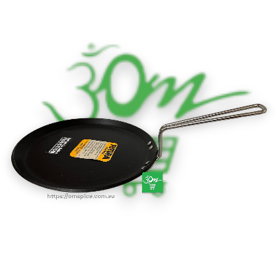 Futura Flat Tava Non Stick Gas Induction Black 26cm Diameter - Buy Online Australia | Om Spice & Grocery
