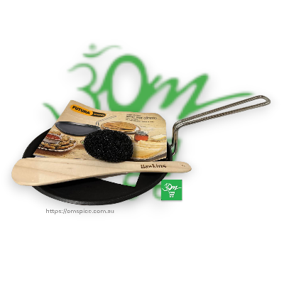 Futura Flat Tava Non Stick Gas Induction Black 26cm Diameter - Buy Online Australia | Om Spice & Grocery