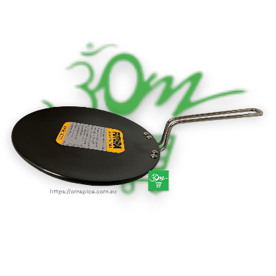 Futura Roti Tava Hard Anodised Gas Induction Black 24cm Diameter - Buy Online Australia | Om Spice & Grocery