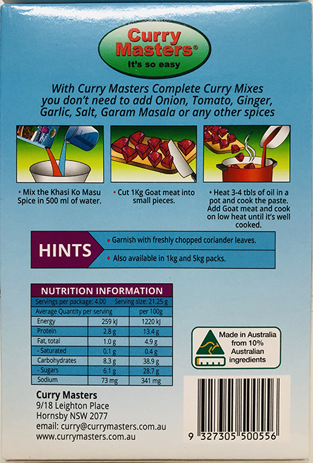 Curry Maters KhasiKo Masu (Goat) - Buy Online Australia | Om Spice & Grocery