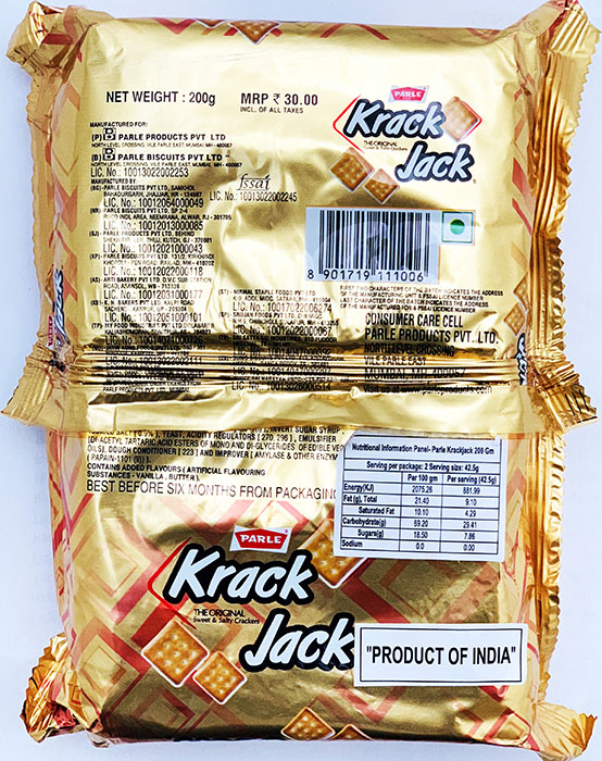 Parle Krack Jack - Buy Online Australia | Om Spice & Grocery
