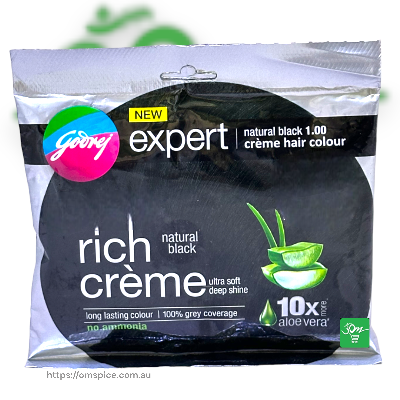Godrej Expert Natural Black Hair Colour 20gm - Buy Online Australia | Om Spice & Grocery