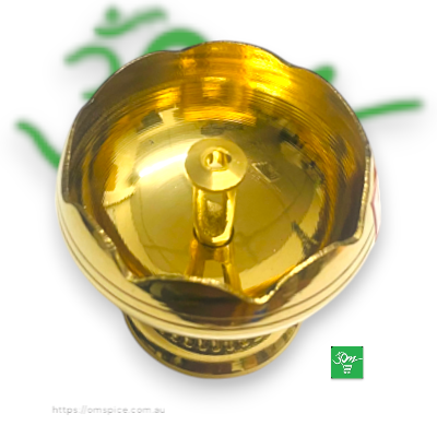 Golden Brass Kamal Dip Diyo - Buy Online Australia | Om Spice & Grocery