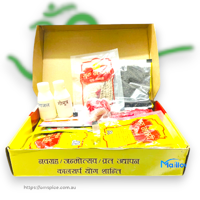 Guru Manjari Nawagraha Puja Samagri Set - Buy Online Australia | Om Spice & Grocery