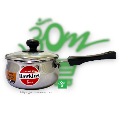 Hawkins Tea Pan  Induction Stainless steel with Glass Lid - Buy Online Australia | Om Spice & Grocery