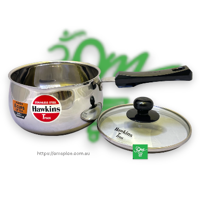 Hawkins Tea Pan  Induction Stainless steel with Glass Lid - Buy Online Australia | Om Spice & Grocery