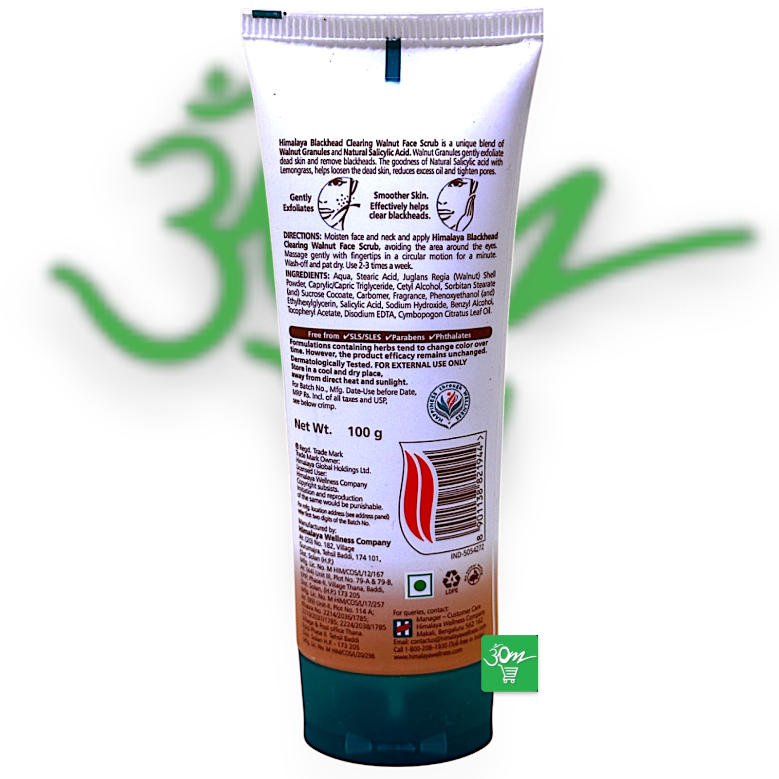 Himalaya Blackhead Clearing Walnut Facewash - Buy Online Australia | Om Spice & Grocery