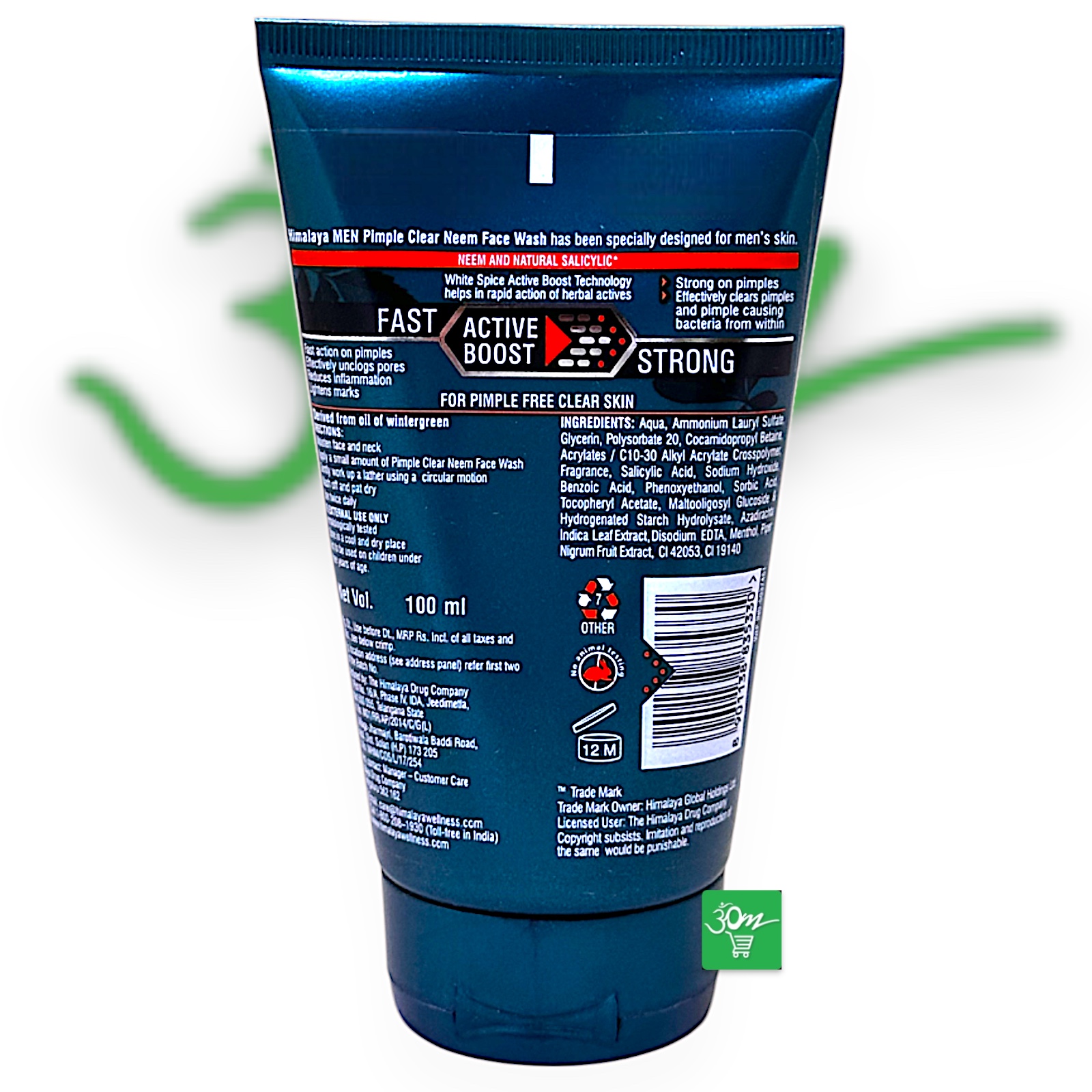 Himalaya Men Pimple Clear Neem Face Wash - Buy Online Australia | Om Spice & Grocery