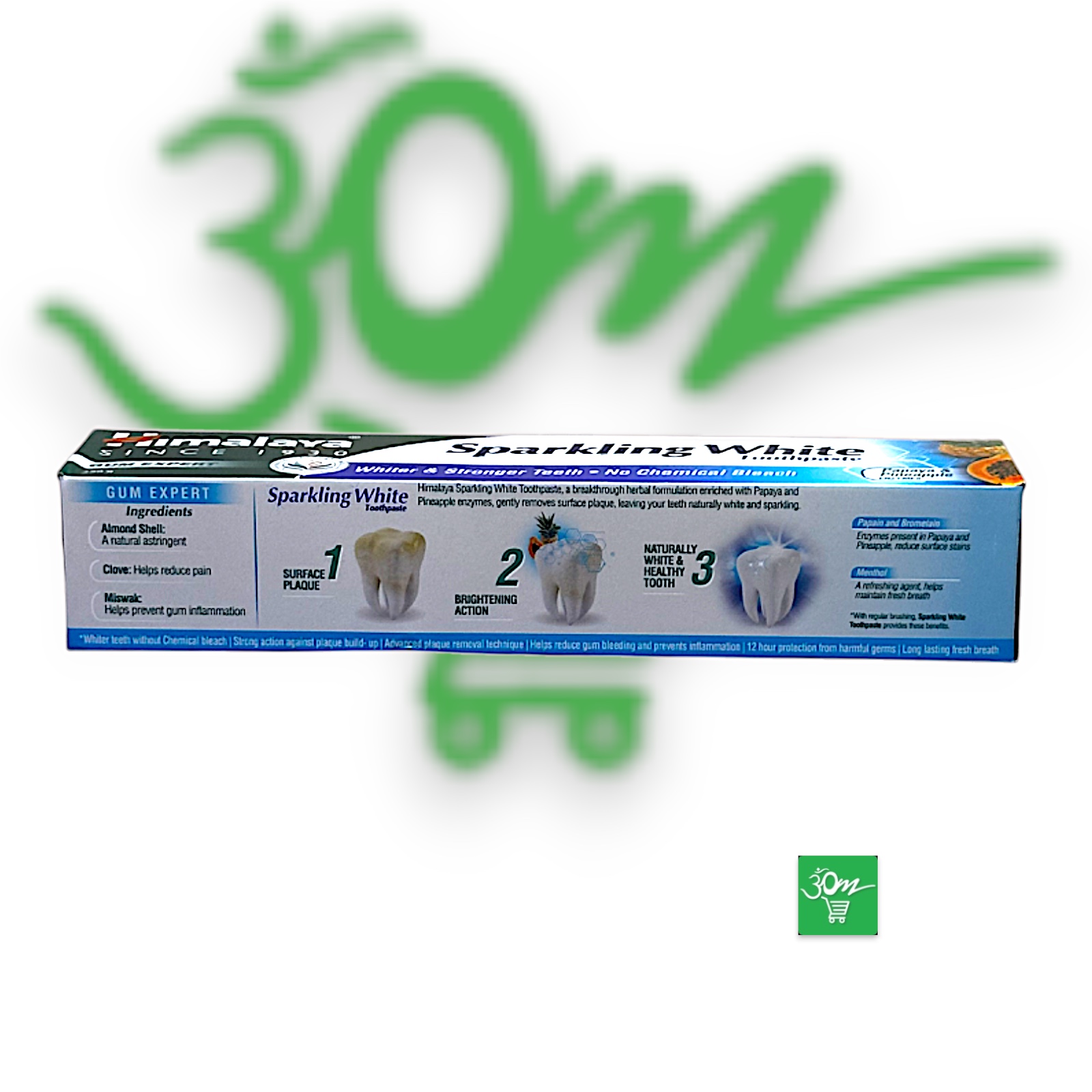 Himalaya Sparkling White Toothpaste - Buy Online Australia | Om Spice & Grocery
