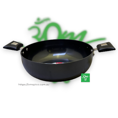 Kumar Kadai Hard Anodized Non Stick Glass Lid 3.25mm Thickness 26cm Diameter - Buy Online Australia | Om Spice & Grocery