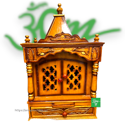Light Brown Wooden Temple 2 Sizes - Buy Online Australia | Om Spice & Grocery