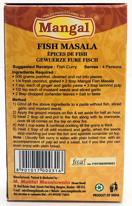 Mangal Fish Masala - Buy Online Australia | Om Spice & Grocery