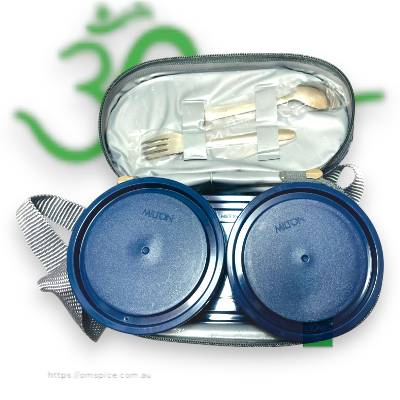 Milton Steel Softline Tiffin – Insulated Corporate Lunch Box Set with Stainless Steel Containers & Cutlery - Buy Online Australia | Om Spice & Grocery