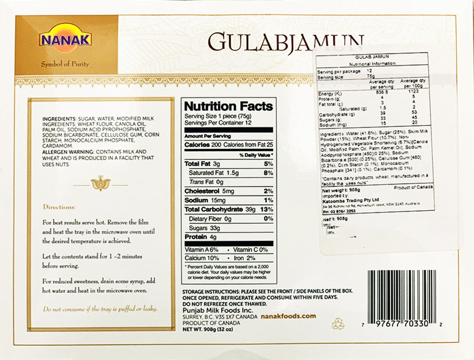 Nanak Rasmalai - Buy Online Australia | Om Spice & Grocery
